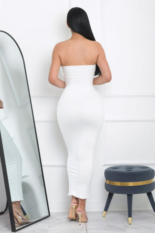 Rosé Chic Maxi Dress White - Amarzi Boutique
