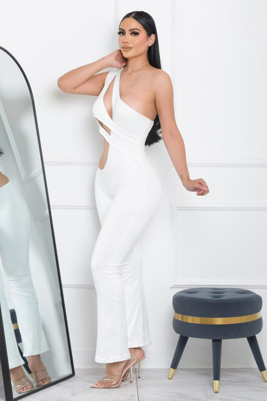 Temptation Jumpsuit White - Amarzi Boutique