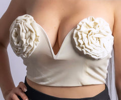 Blooming Crop Top Creamy